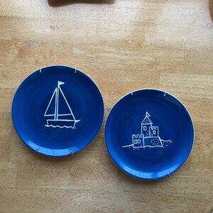 Vintage  beach  decoration plates (2)